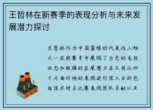 王哲林在新赛季的表现分析与未来发展潜力探讨